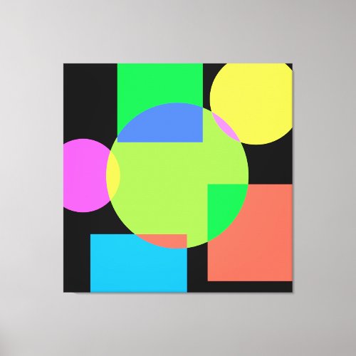 Geometric rainbow canvas print