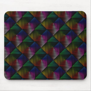 Geometric Rainbow Design Mouse Pad