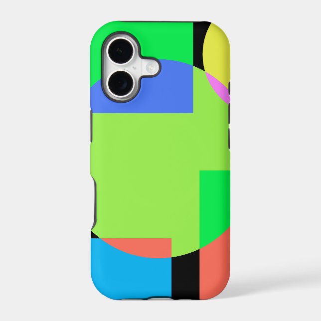 Geometric rainbow iphone case (Back)