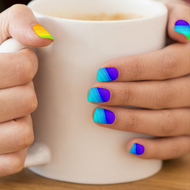 Geometric Rainbow Nail Art (Insitu - Mug)