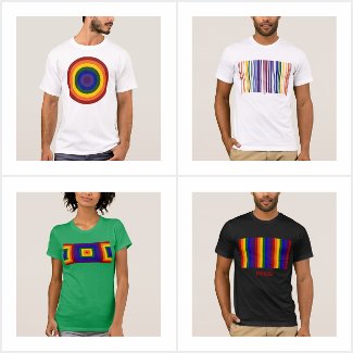 Geometric Rainbow Pattern LGBT Pride T-shirts