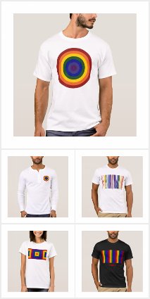 Geometric Rainbow Pattern LGBTQ Pride T-shirts