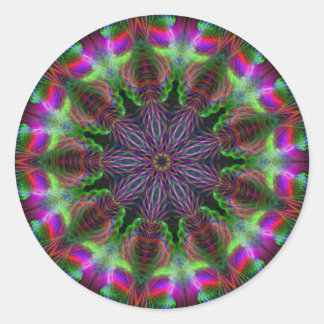 Geometric Rainbow Round Sticker