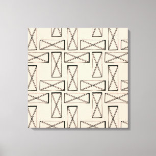 Geometric Rectangle X Design Canvas Print