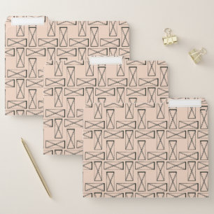 Geometric Rectangle X Design File Folder