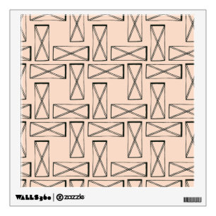 Geometric Rectangle X Design Wall Decal