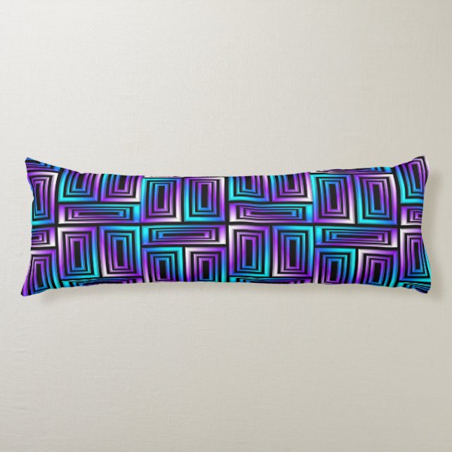 geometric rectangles body pillow  (Front)