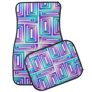 geometric rectangles car mats