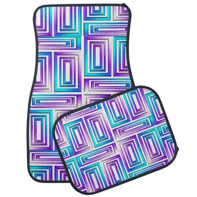 geometric rectangles car mats (Set)