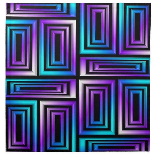 geometric rectangles cloth napkins (Front)