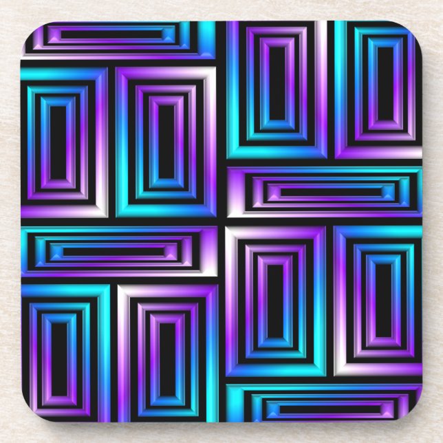geometric rectangles coaster set (Front)