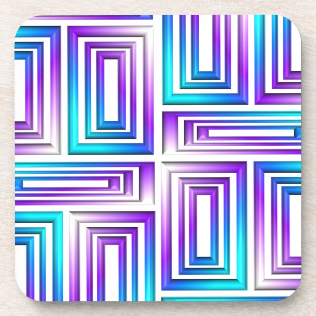 geometric rectangles coaster set (Front)