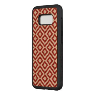 Geometric Red and Transparent Meander Carved Samsung Galaxy S8 Case