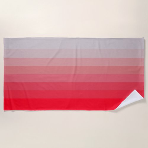 Geometric red gradient beach towel
