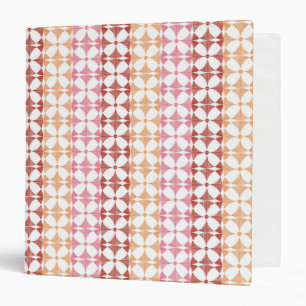 Geometric red ikat stripes pattern binder