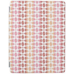 Geometric red ikat stripes pattern iPad smart cover