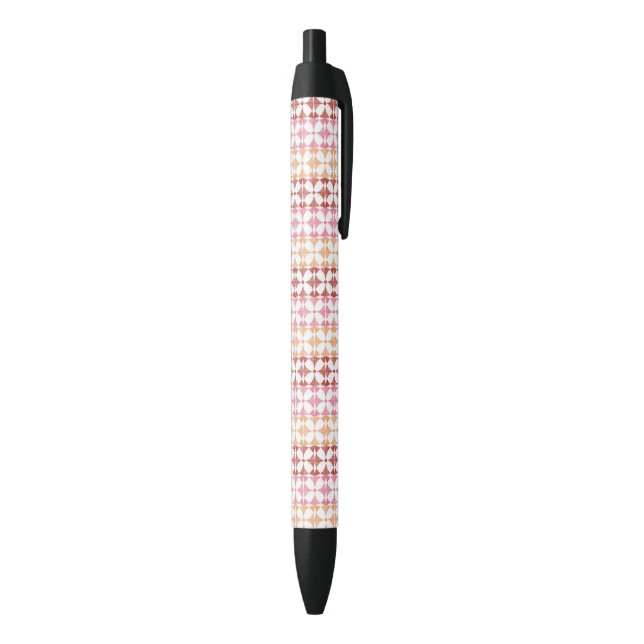 Geometric red ikat stripes pattern pen (Bottom (Vertical))