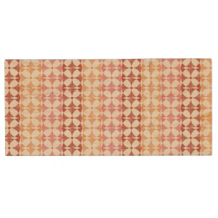 Geometric red ikat stripes pattern wood USB flash drive