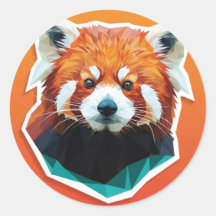 Geometric Red Panda