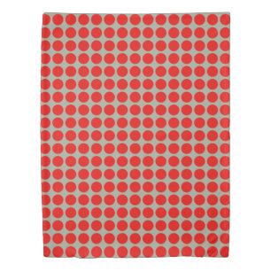 Geometric Red Polka Dots on any Color Duvet Cover