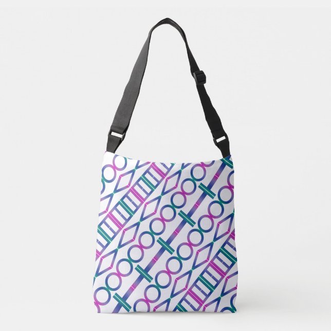 Geometric Reflective Love Crossbody Bag (Front)
