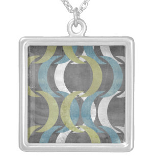Geometric Repeat I Silver Plated Necklace