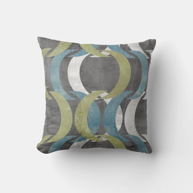 Geometric Repeat I Throw Pillow (Front)