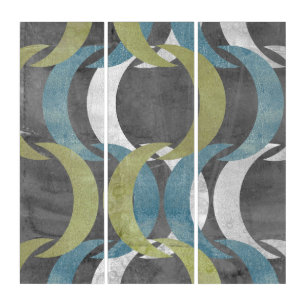 Geometric Repeat I Triptych
