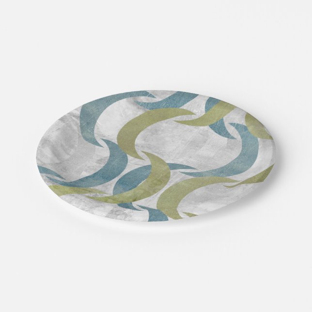 Geometric Repeat III Paper Plates (Angled)