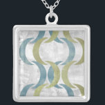 Geometric Repeat III Silver Plated Necklace<br><div class="desc">Patterns</div>