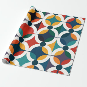 Geometric repeat pattern wrapping paper