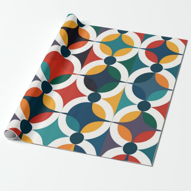 Geometric repeat pattern  wrapping paper (Unrolled)