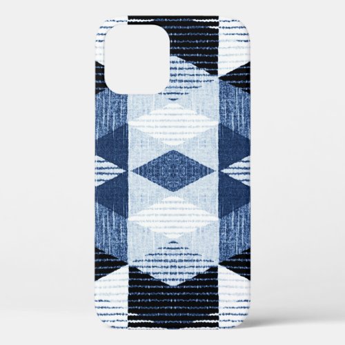 Geometric Repeat Textured Background iPhone 12 Case