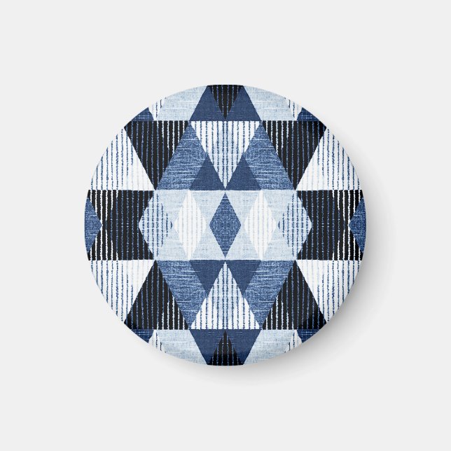 Geometric Repeat: Textured Background. Magnet (Front)