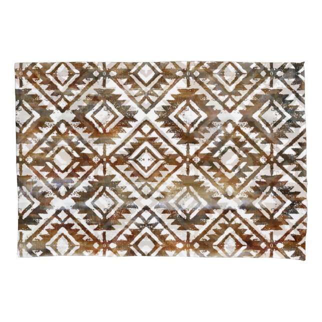 Geometric repeat, textured background pillow case (Front)