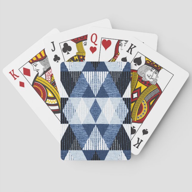 Geometric Repeat: Textured Background. Poker Cards (Back)