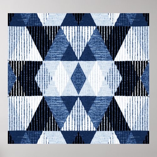 Geometric Repeat Textured Background Poster