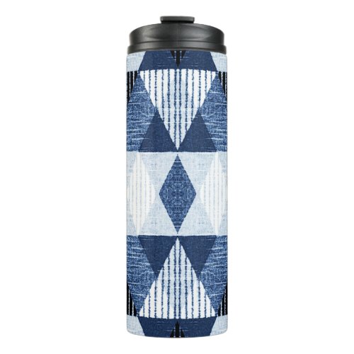 Geometric Repeat Textured Background Thermal Tumbler