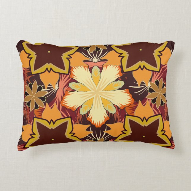 Geometric repeating seamless pattern with hexagon  accent pillow (Front)