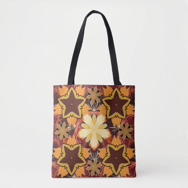 Geometric repeating seamless pattern with hexagon  tote bag (Front)
