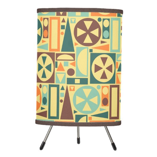 Geometric Retro 1950s Mid-Century Modern Abstract Tripod Lamp (Front)
