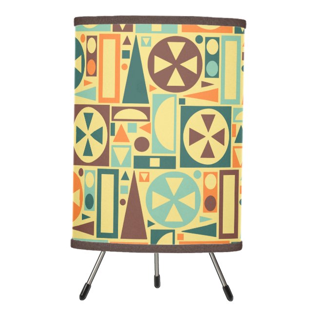 Geometric Retro 1950s Mid-Century Modern Abstract Tripod Lamp (Front)