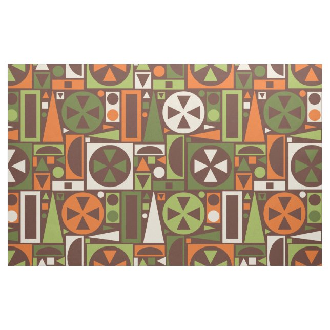Geometric Retro 50s Mid-Century Modern Abstract Fabric (Fat Quarter)