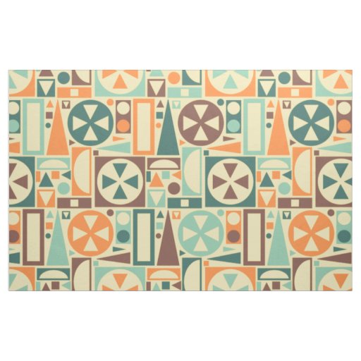 Geometric Retro 50s Mid-Century Modern Abstract Fabric