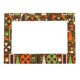 Geometric Retro 50s Mid-Century Modern Abstract Magnetic Photo Frame