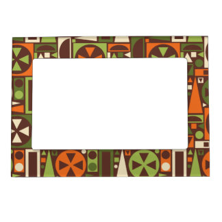 Geometric Retro 50s Mid-Century Modern Abstract Magnetic Photo Frame