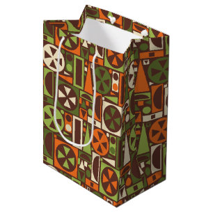 Geometric Retro 50s Mid-Century Modern Abstract Medium Gift Bag