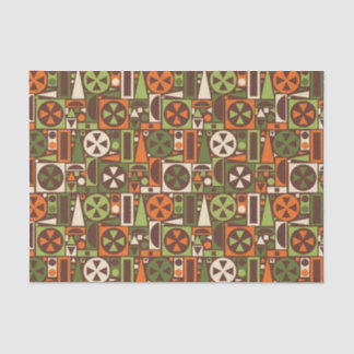 Geometric Retro 50s Mid-Century Modern Abstract Tissue Paper