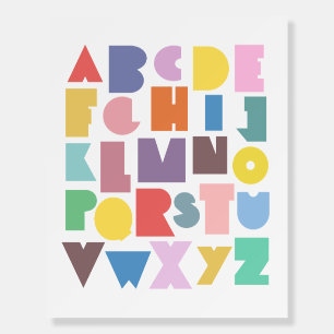 Geometric Retro Alphabet Foam Board