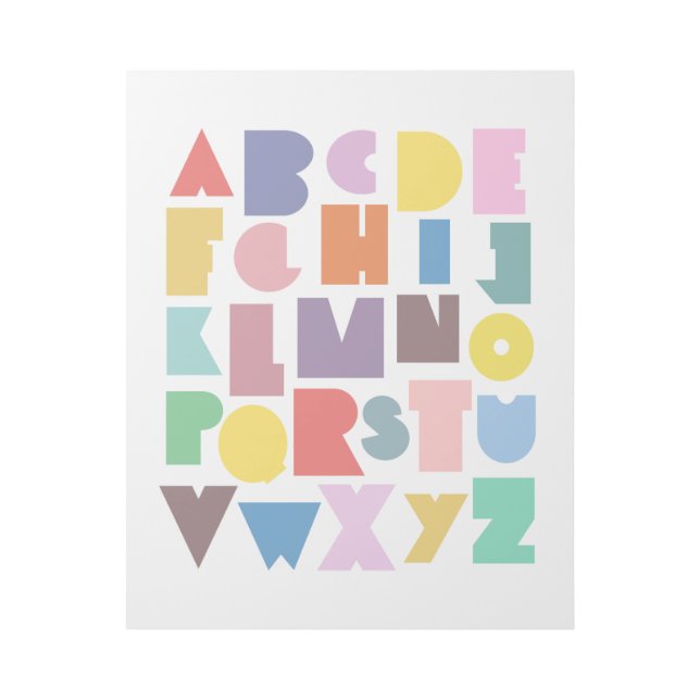 Geometric Retro Alphabet Gallery Wrap (Front)